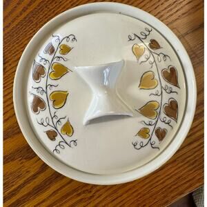 Iroquois Informal China-Ben Seibel-Hearts of Gold Sugar Bowl with Lid